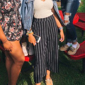 Black and White Striped Pants Altar'd State Large